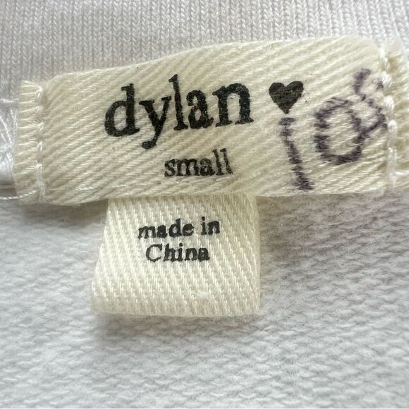 Dylan Oversized Bone White Crewneck Casual Athleisure Comfy Raw Hem Sweatshirt - Picture 7 of 11